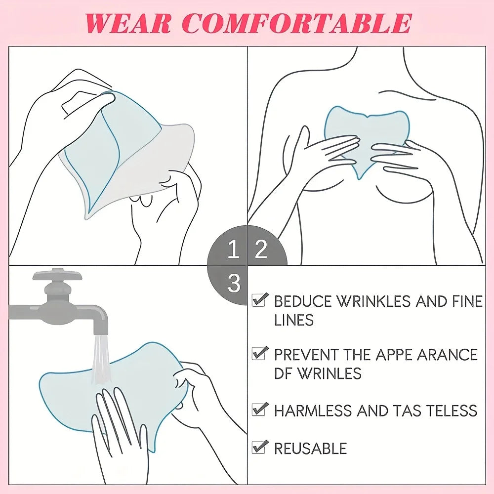 SmoothLift Reusable Silicone Chest Patch – T-Shaped